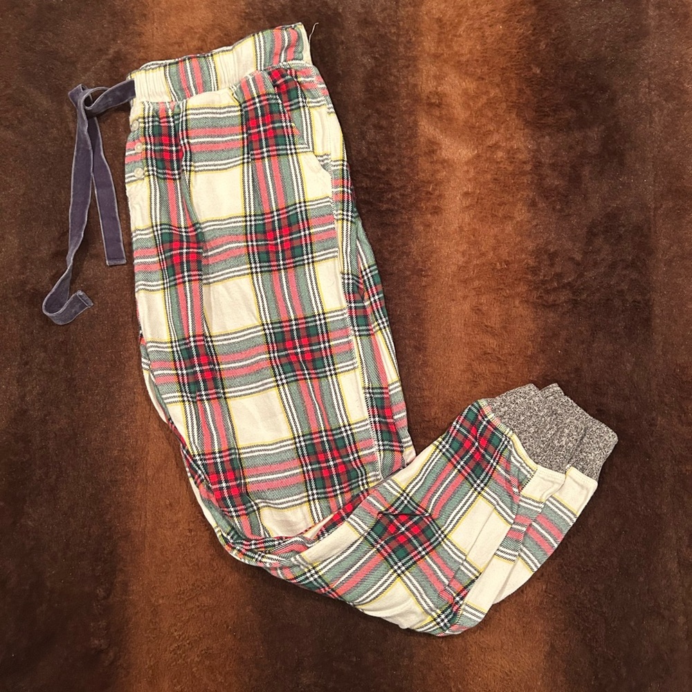 Plaid Lounge Pants with Drawstring